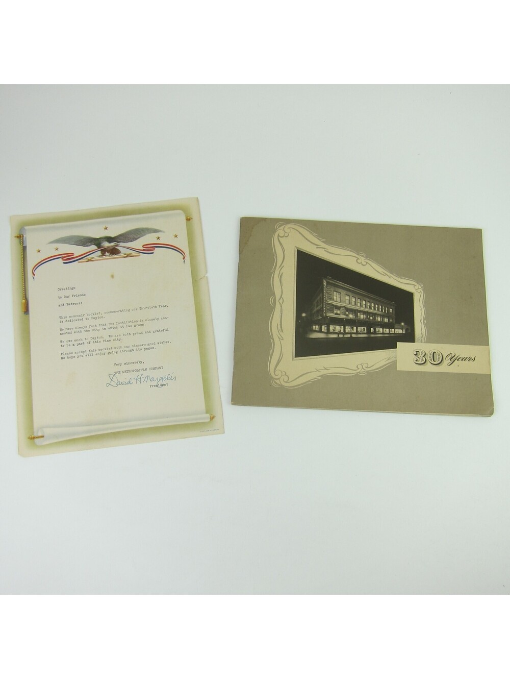 The Metropolitan Company Clothing Store Dayton Ohio Booklet Letter Vintage 1943